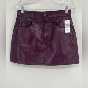 Citizens Of Humanity Beatnik Leather Mini Skirt NWT Sz 25